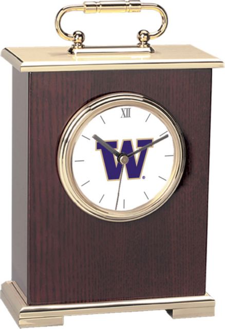 Washington Huskies CSI Le Grande Carriage Clock With Colored Medallion - ONLINE ONLY