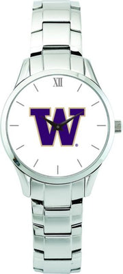Washington Huskies CSI Women's Stainless Steel Wristwatch (Gift Boxed) With Color Medallion - ONLINE ONLY