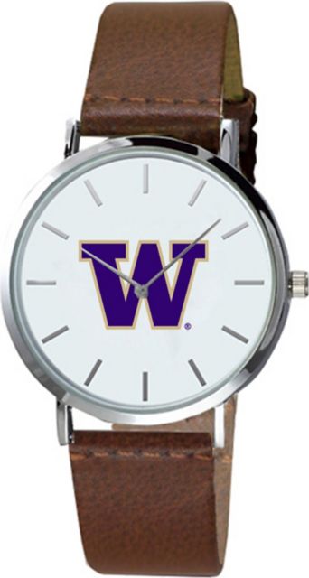 Washington Huskies 40mm Men's Leather Watch