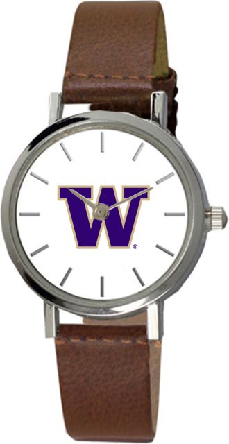 Washington Huskies 28 mm Ladies Leather Watch