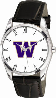 Washington Huskies 36mm Men's Leather Watch