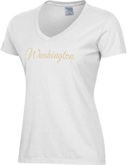 Washington Huskies Women's V-Neck Short Sleeve T-Shirt