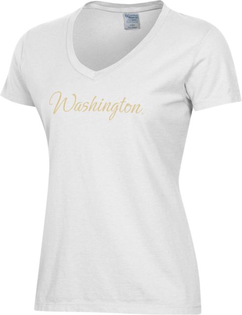 Washington Huskies Women's V-Neck Short Sleeve T-Shirt