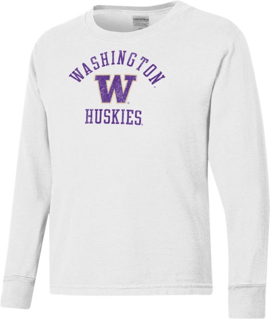 Washington Huskies Youth Comfort Wash Long Sleeve T-Shirt
