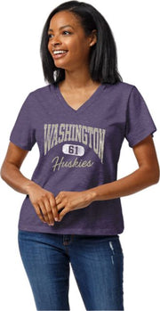 Washington Huskies Women's V-Neck Short Sleeve T-Shirt