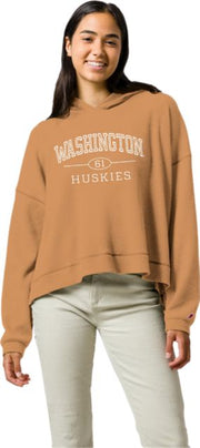 Washington Huskies Women's Waffle Oversized Hooded Sweatshirt