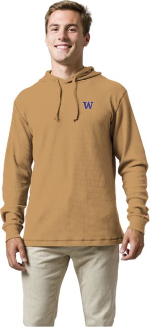 Washington Huskies Waffle Hooded Sweatshirt