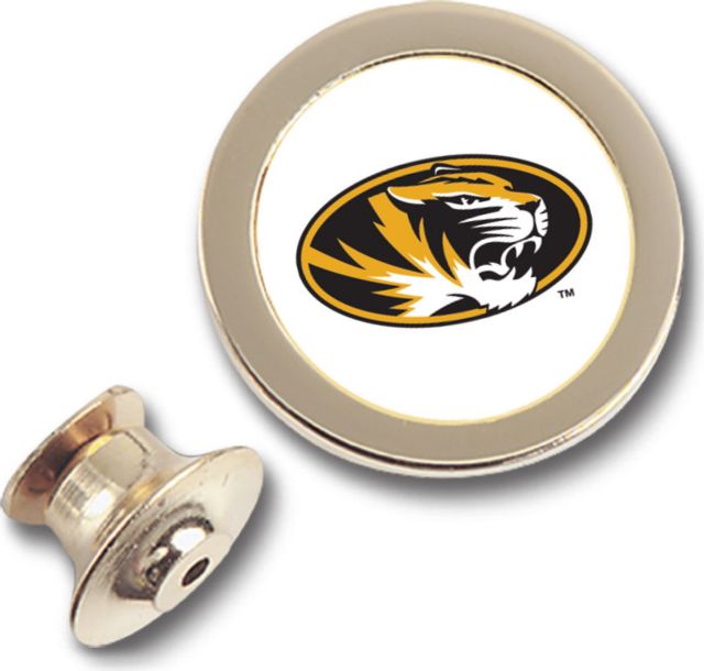 Missouri Tigers CSI Gold Lapel Pin With Colored Medallion - ONLINE ONLY