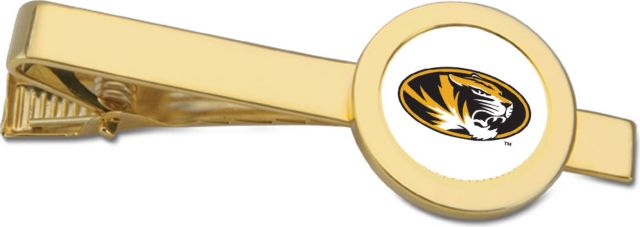 Missouri Tigers CSI Gold Tie Bar With Colored Medallion - ONLINE ONLY