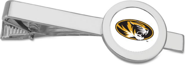 Missouri Tigers CSI Silver Tie Bar With Colored Medallion - ONLINE ONLY