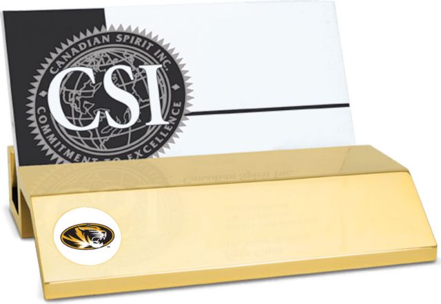Missouri Tigers CSI Gold Card Holder With Colored Medallion - ONLINE ONLY