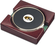 Missouri Tigers CSI Set Of 2 Gold Round Coaster Gift Boxed With Colored Medallion - ONLINE ONLY