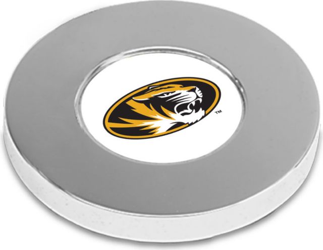 Missouri Tigers CSI Silver Paperweight (Gift Boxed) With Colored Medallion - ONLINE ONLY