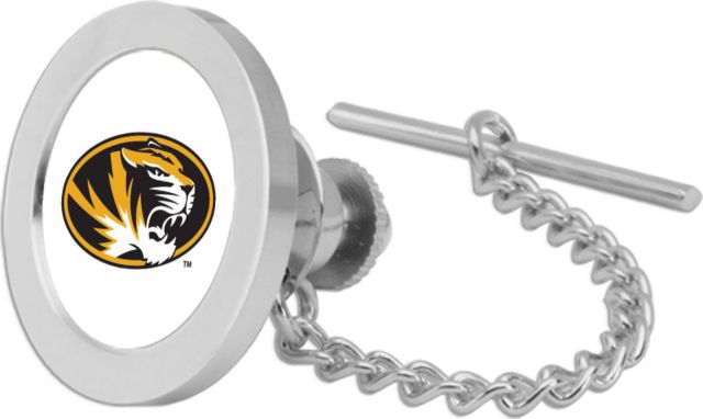 Missouri Tigers CSI Silver Tie Tack/Lapel Pin Gift Boxed With Colored Medallion - ONLINE ONLY