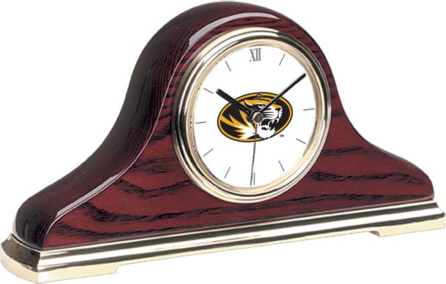 Missouri Tigers CSI Mantle Clock With Colored Medallion - ONLINE ONLY
