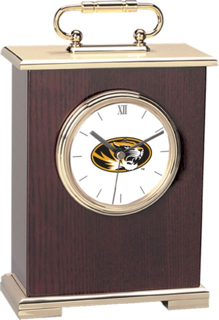 Missouri Tigers CSI Le Grande Carriage Clock With Colored Medallion - ONLINE ONLY