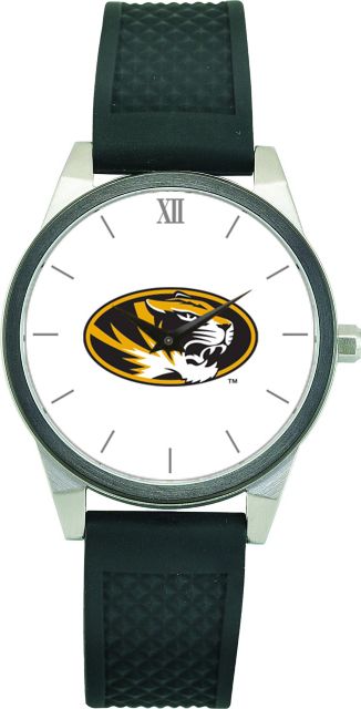Missouri Tigers CSI Women's Wristwatch (Gift Boxed) With Black Silicone Strap And Color Medallion. - ONLINE ONLY