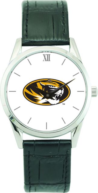 Missouri Tigers CSI Men's Stainless Steel Wristwatch (Gift Boxed) Color Medallion Withhite Background - ONLINE ONLY
