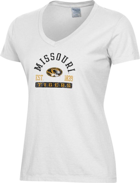 Missouri Tigers Women's V-Neck Short Sleeve T-Shirt