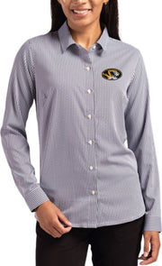 Missouri Tigers Women's Gingham Long Sleeve Dress Shirt