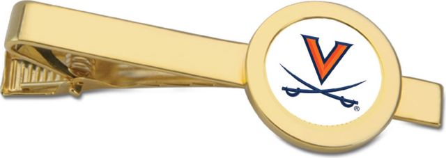 Virginia Cavaliers CSI Gold Tie Bar With Colored Medallion - ONLINE ONLY