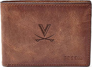 Fossil Leather Derrick Front Pocket Bifold - Brown - ONLINE ONLY