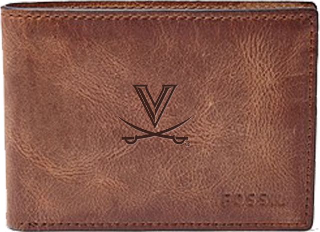 Fossil Leather Derrick Front Pocket Bifold - Brown - ONLINE ONLY