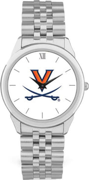 Virginia Cavaliers CSI Men's Silver Rolled Link Wristwatch (Gift Box) With Colored Medallion - ONLINE ONLY