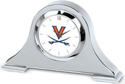 Virginia Cavaliers CSI Silver Napoleon Desk Clock With Colored Medallion - ONLINE ONLY