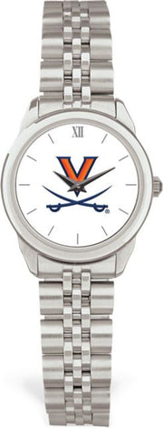 Virginia Cavaliers CSI Women's Silver Rolled Link Watch (Gift Boxed) With Colored Medallion - ONLINE ONLY