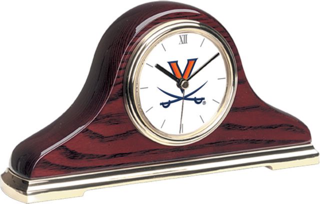 Virginia Cavaliers CSI Mantle Clock With Colored Medallion - ONLINE ONLY