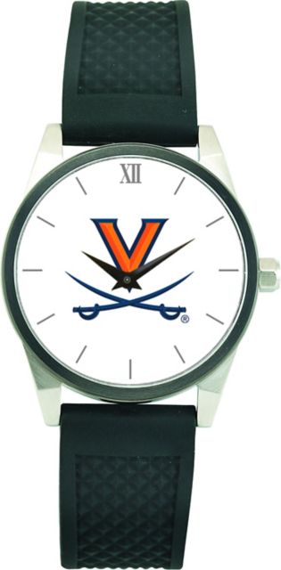 Virginia Cavaliers CSI Men's Wristwatch (Gift Boxed) With Black Silicone Strap And Color Medallion. - ONLINE ONLY