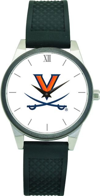 Virginia Cavaliers CSI Women's Wristwatch (Gift Boxed) With Black Silicone Strap And Color Medallion. - ONLINE ONLY