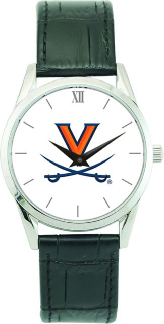 Virginia Cavaliers CSI Men's Stainless Steel Wristwatch (Gift Boxed) Color Medallion Withhite Background - ONLINE ONLY