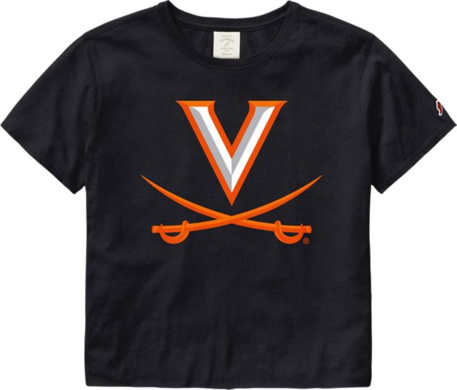 Virginia Cavaliers Women's Clothesline Cotton Crop Short Sleeve Tee