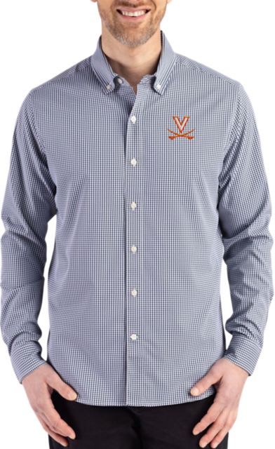 Virginia Cavaliers Gingham Long Sleeve Dress Shirt