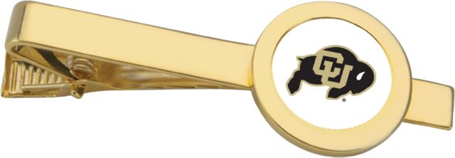 Colorado Buffaloes CSI Gold Tie Bar With Colored Medallion