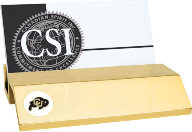 Colorado Buffaloes CSI Gold Card Holder with Colored Medallion - ONLINE ONLY