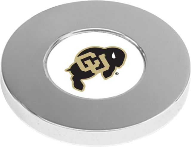 Colorado Buffaloes CSI Silver Paperweight (Gift Boxed) with Colored Medallion - ONLINE ONLY