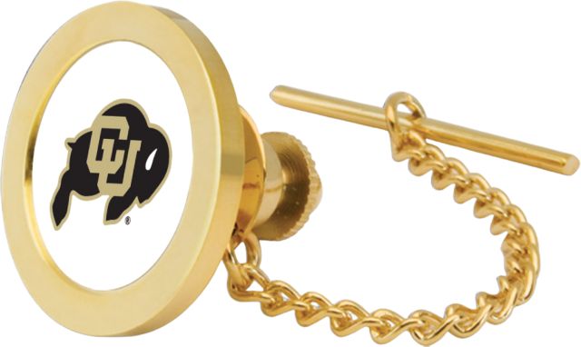 Colorado Buffaloes CSI Gold Tie Tack/Lapel Pin Gift Boxed with Colored Medallion - ONLINE ONLY