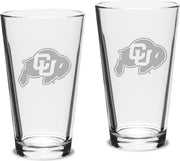 Set of 2 Crystal Mixing Glasses - 16 oz- ONLINE ONLY