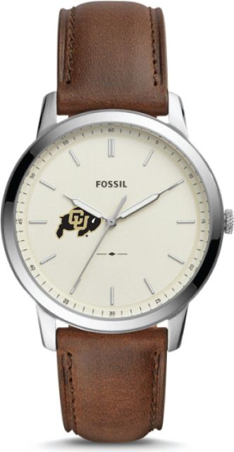 Fossil The Minimalist Three-Hand Brown Leather Watch - ONLINE ONLY