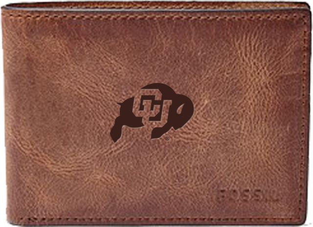 Fossil Leather Derrick Front Pocket Bifold - Brown - ONLINE ONLY