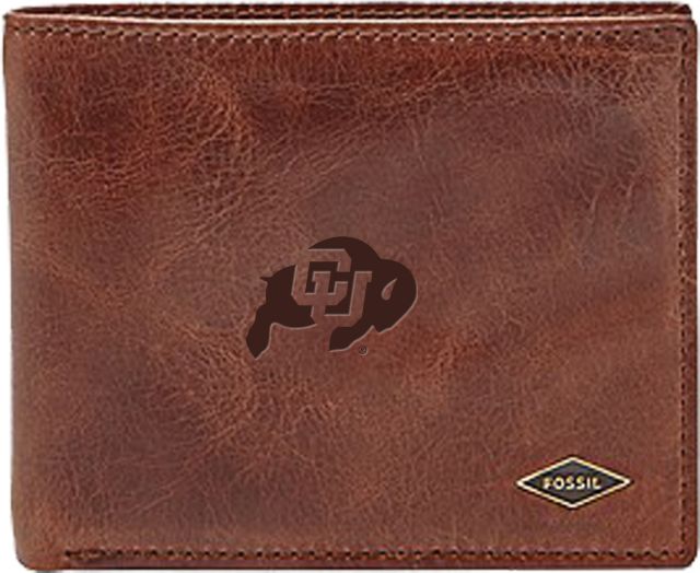 Fossil Leather Ryan RFID Flip ID Bifold - Dark Brown - ONLINE ONLY