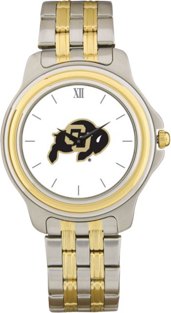 Colorado Buffaloes CSI Men's Two-Toned Wristwatch with Colored Medallion - ONLINE ONLY