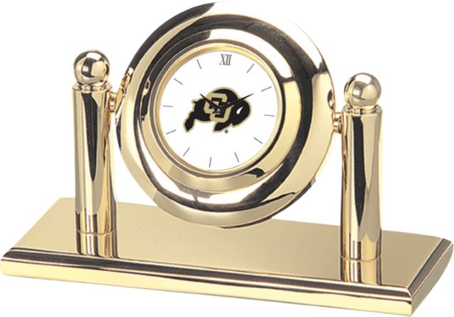 Colorado Buffaloes CSI Arcade Desk Clock with Colored Medallion - ONLINE ONLY