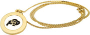 Colorado Buffaloes CSI Gold Pendant Necklace With Colored Medallion