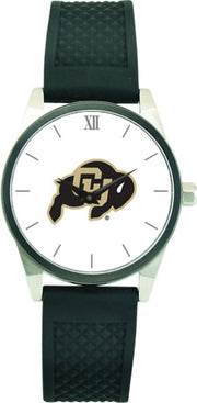 Colorado Buffaloes CSI Men's Wristwatch (Gift Boxed) with Black Silicone Strap And Color Medallion - ONLINE ONLY