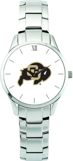 Colorado Buffaloes CSI Men's Stainless Steel Wristwatch (Gift Boxed) with Color Medallion - ONLINE ONLY