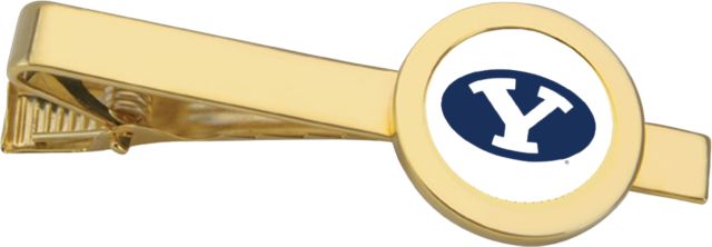 BYU Cougars CSI Gold Tie Bar With Colored Medallion